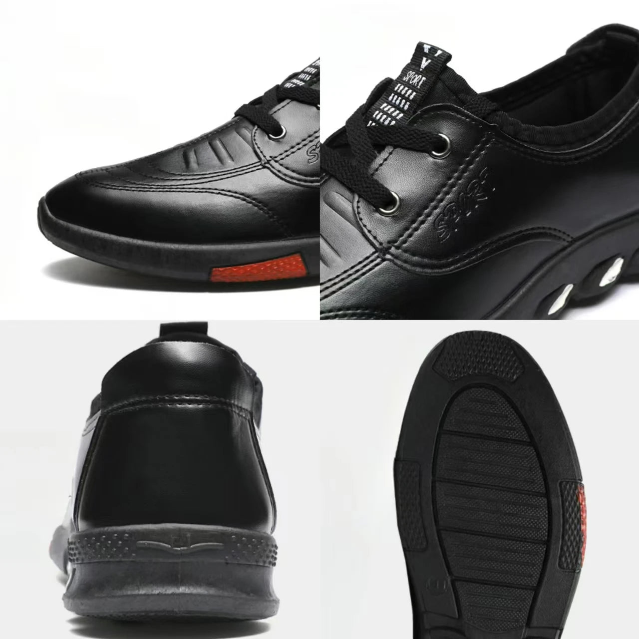 Zapatos de Cuero para Hombres Zapatos Casual de Negocios Suela Blanda Mocasines Antideslizantes Mocasines de Conducción Masculinos Zapatillas Transpirables sin Cordones