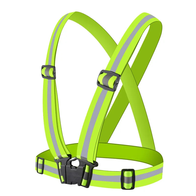 2/1PC Outdoor Night Walking Safety Vests Highlight Adjustable Lightweight Reflective Vest Biking Safety Strap Waterproof Running