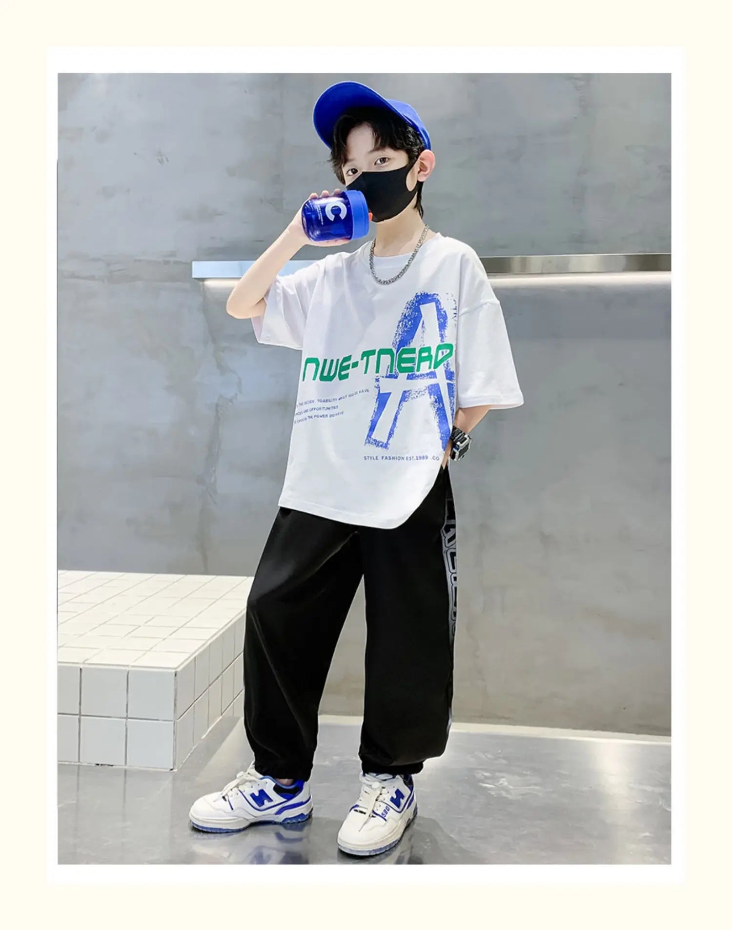 2025 summer Teenager Boys Clothes Casual Kids Tracksuit Child t shirt + Ankle-tied long pant 4 5 6 7 8 9 10 12 11 13 14 Year