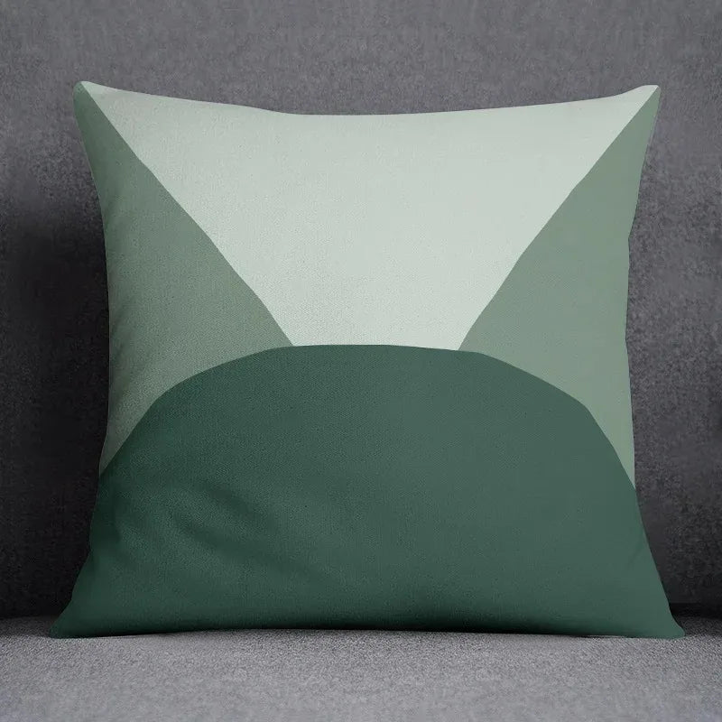 Green leaf pattern throw pillow cover home decoration office cushion cover bedroom living room sofa car cushion cover 45x45 cm