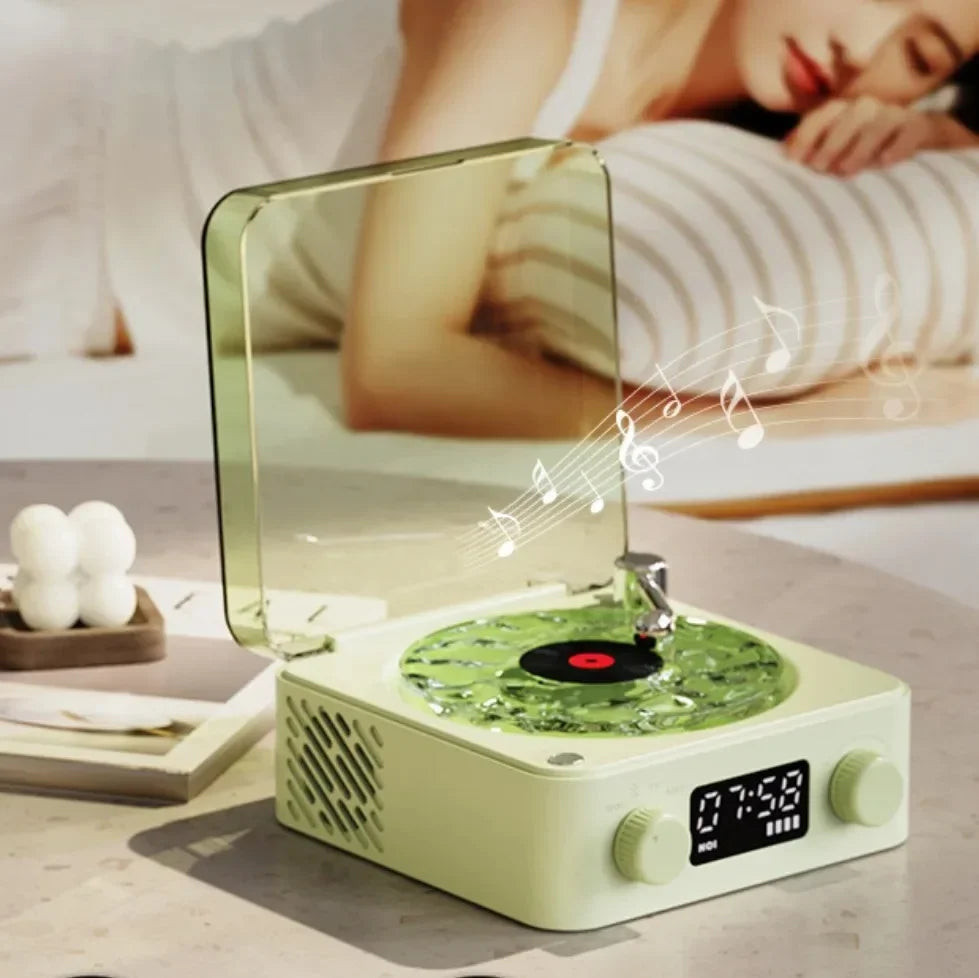 New mini retro Bluetooth speaker portable sleep aid Bluetooth speaker with RGB lights supporting TF card subwoofer，gift