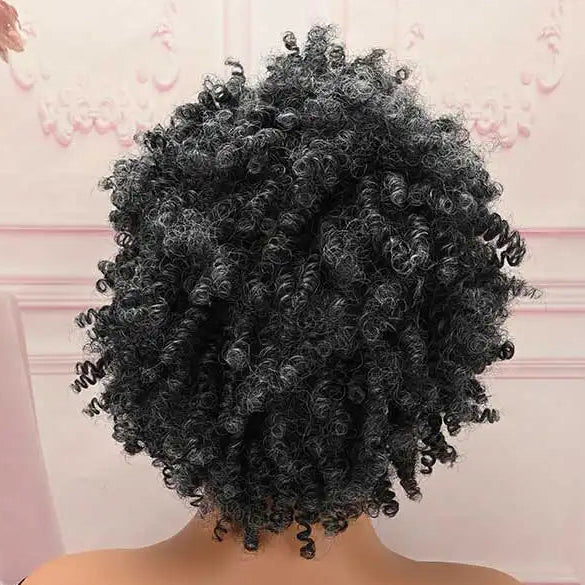 Gray Black Ombre Afro Wig