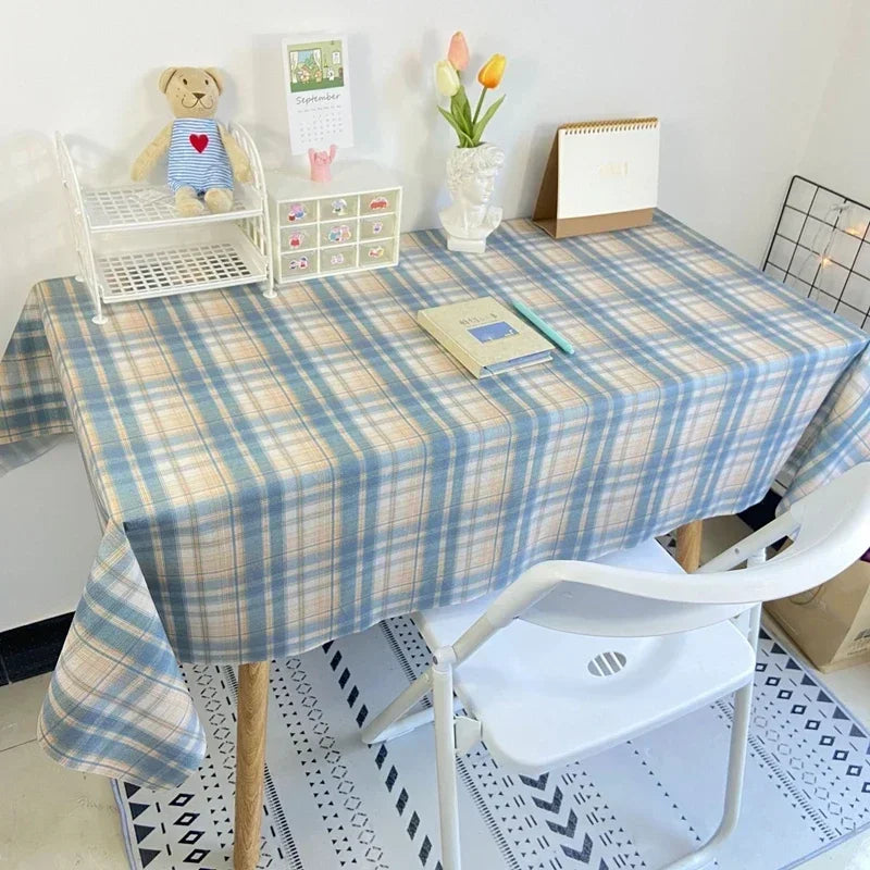 Mantel de tela escocesa, tapete de escritorio, mantel a prueba de polvo para mesa de comedor, protector de muebles, tapete de picnic, tapete para tocador