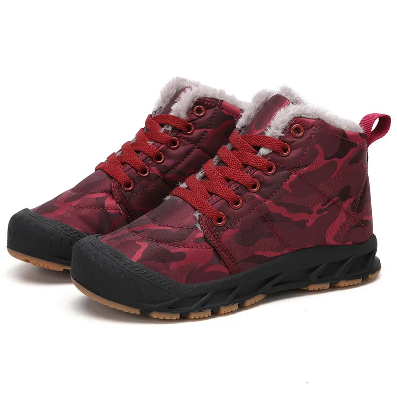 Waterproof Winter Children Snow Boots Warm Outdoor Shoes Boy Girl Short Boots Fashion Comfortable Non-Slip Sneakers Kids Boots