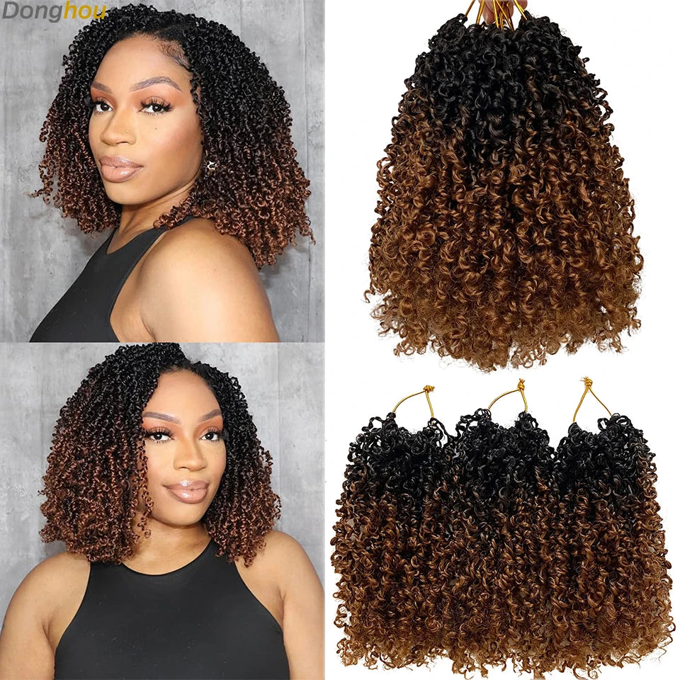 Yanky Twists Crochet Hair Blonde Ginger 1B30 Ombre Red Natural 1B 4 T30 Yanky Twist Curls Crochet Hair Extension For Black Women