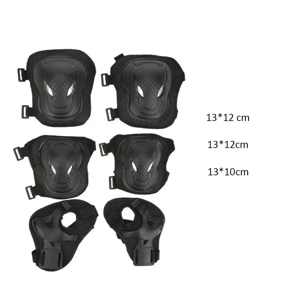 Women Men Elbow Wrist Knee Pads Protective Gear Set Skate Roller Cycling Bike 6pcs set of roller skating ice protection knee pad