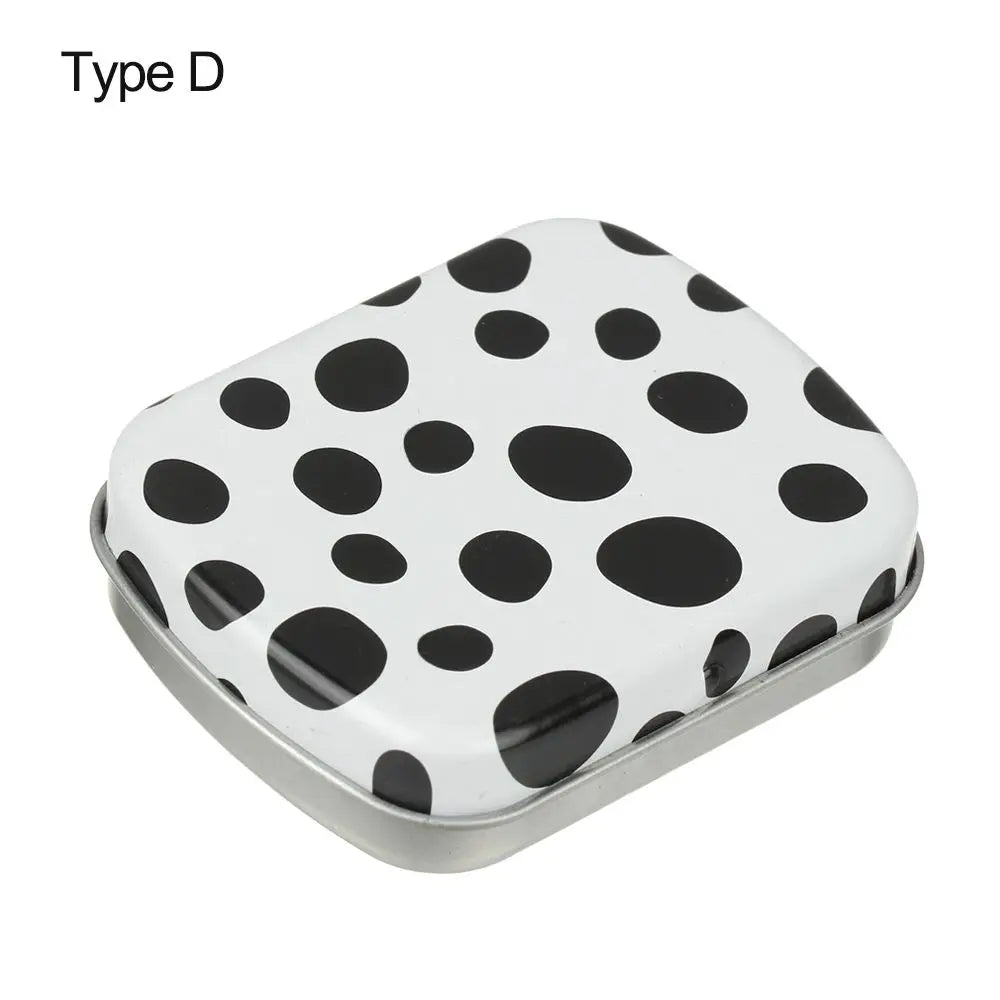 Mini Metal Hinged Tin Box Rectangular Empty Flip Iron Box Candy Tea Container Jewelry Small Storage Case Protable Pill Gift Boxs