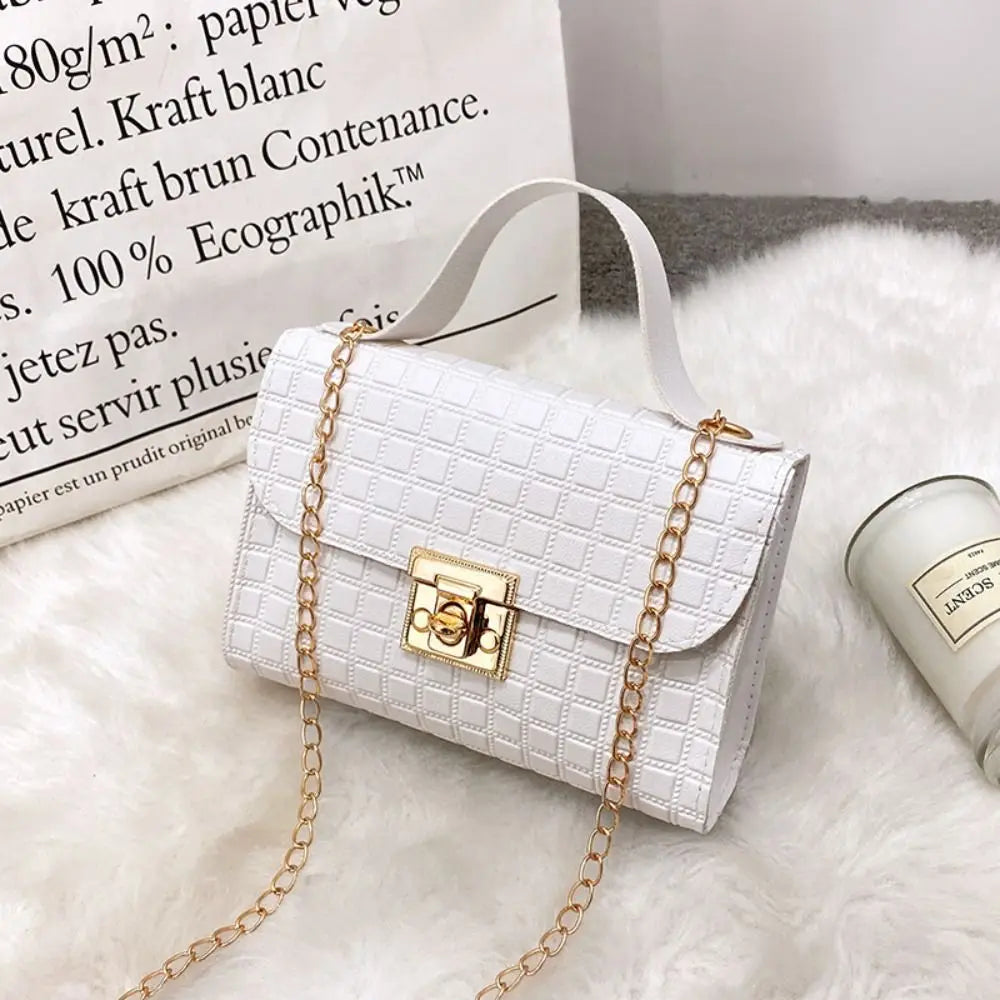 Bolso de hombro minimalista de piel sintética con cadena, bolso de mano de gran capacidad para axila, bolso de hombro individual, bolsos tipo tote, bolso bandolera para mujer