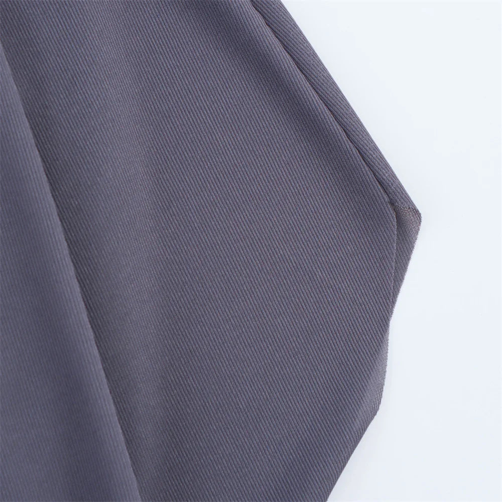 New women's clothing casual elegant European and American style design sense simple pleated decoration asymmetric dress