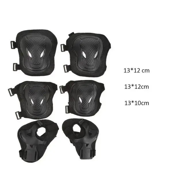 Women Men Elbow Wrist Knee Pads Protective Gear Set Skate Roller Cycling Bike 6pcs set of roller skating ice protection knee pad
