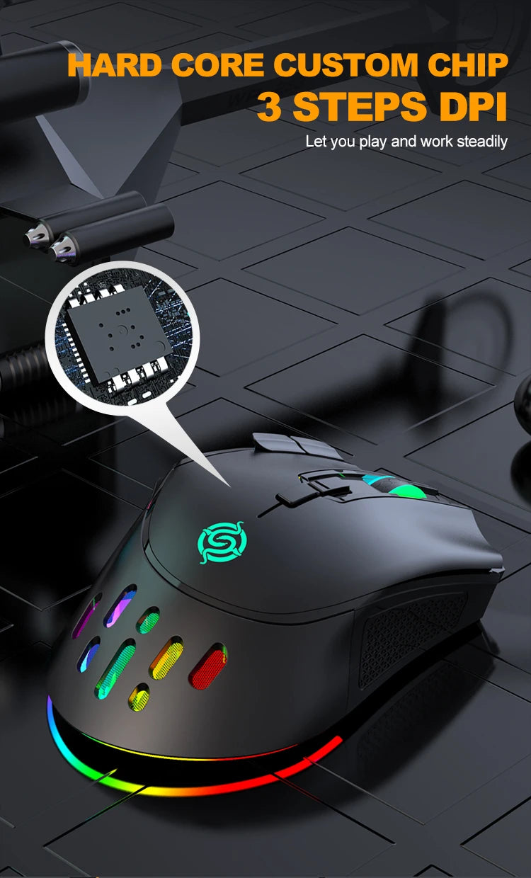 NEW Rechargeable USB 2.4G Wireless Mouse RGB Colorful Gaming Mouse Desktop PC Computers Notebook Laptop Mice Mause Gamer