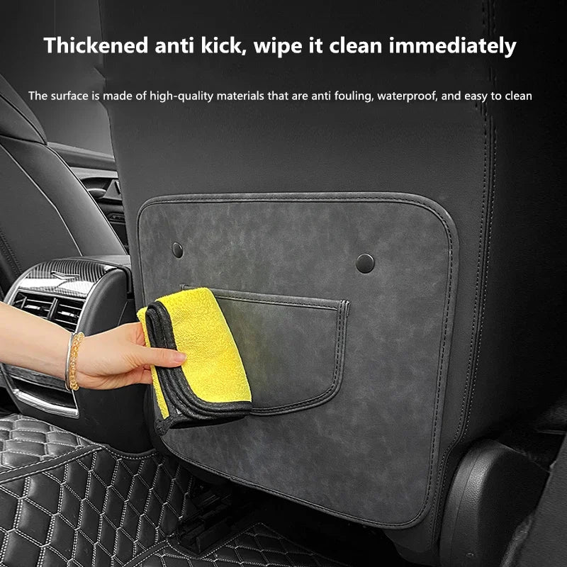Car New Seat Back Logo Anti Kick Mat Accessories Autos Accesorios Rear Anti-kick Grinding Pads Car Accessories Interior