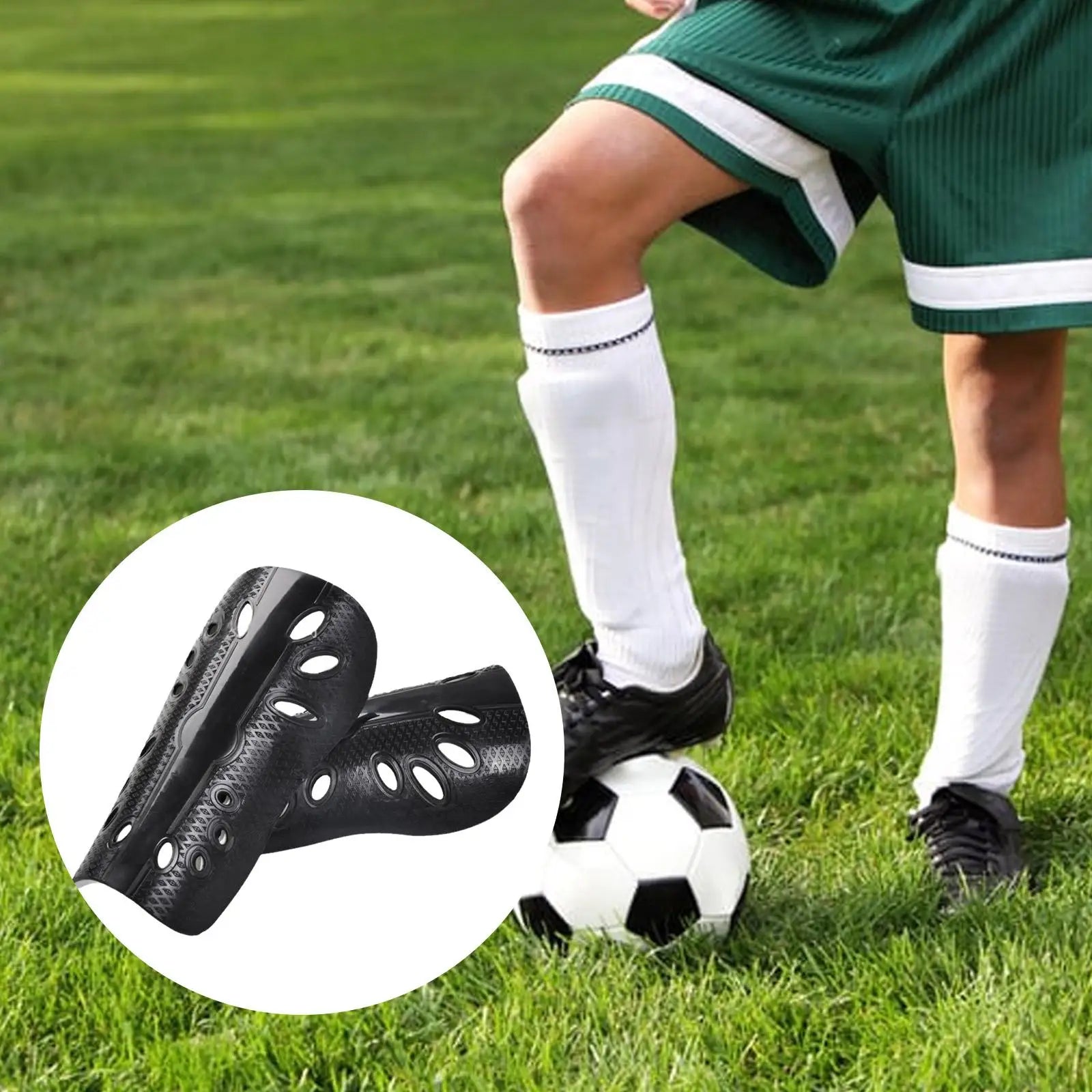 1 Pair Shin Pads for Football Protectors Pads Adult Kids Gear Breathable Sock Insert Board Training Legging Protective Gear