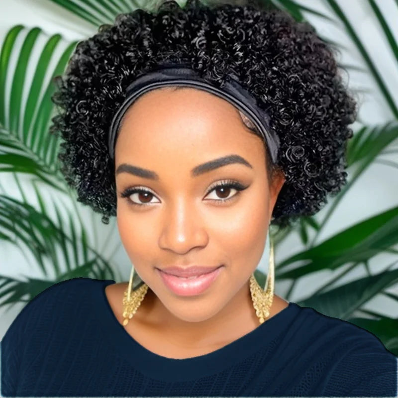 Curly Pixie Headband Wig