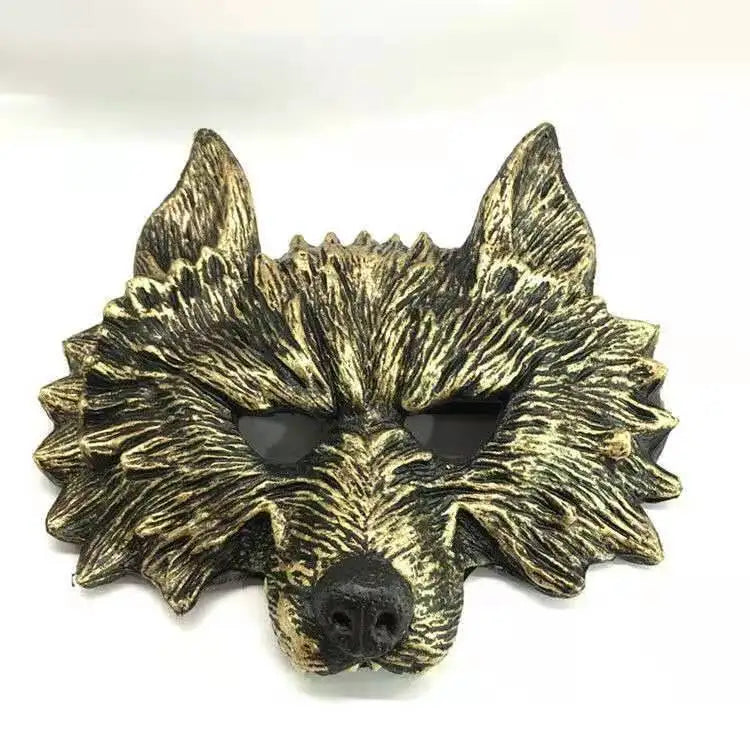 Halloween Wolf Head Mask Animal Gloves Cosplay Outfits Masquerade Funny  Headwear for Carnival Party Men Women