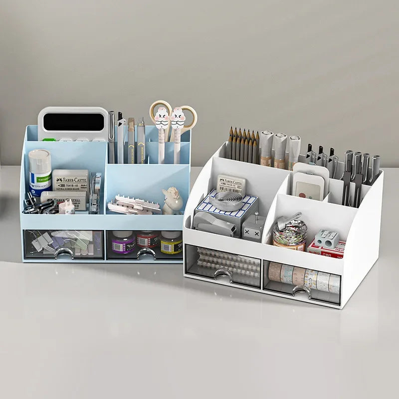 Office Desktop Storage Box Organizer Transparent Small Drawer Storage Cabinet Student Desk Stationery Sundries Organizer Boxes