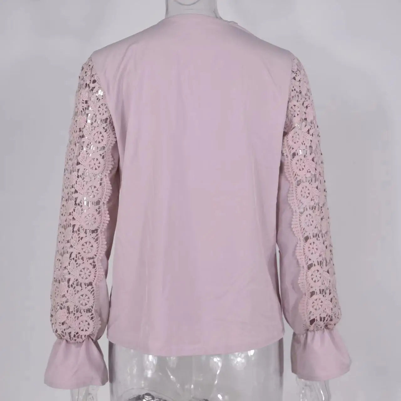 Spring and Summer Fashion New Women's Clothing Design Sense White Lace Long Sleeve Lace Hollowed Western Style Women's Shir
