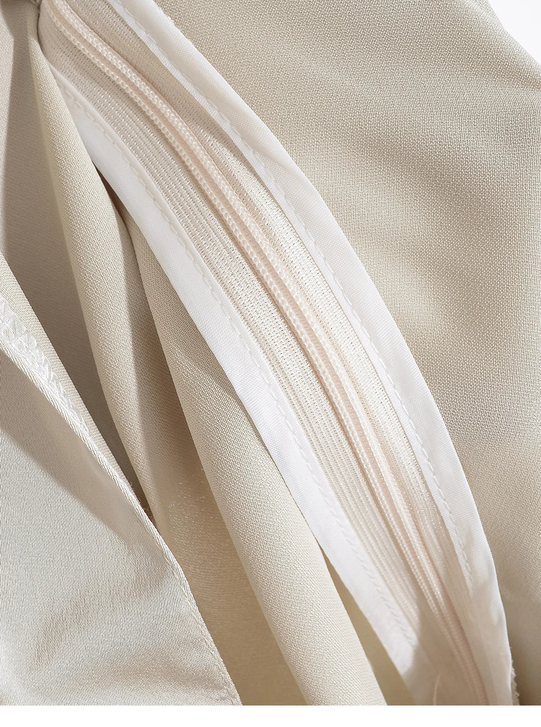 Elegant Satin Midi Slip Skirt with Side Zipper – Smooth & Flowing Fit for Versatile Styling