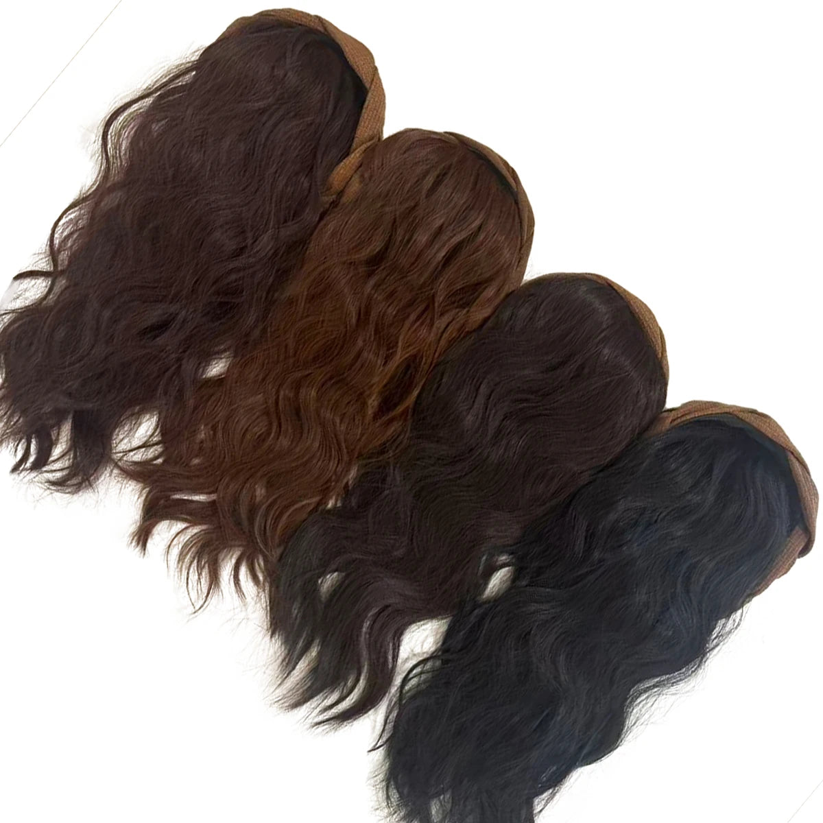 topper Bandeau synthétique cheveux bouclés tête de remplacement bloc perruque pour femmes bandeau résistant à la chaleur extension de cheveux perruque