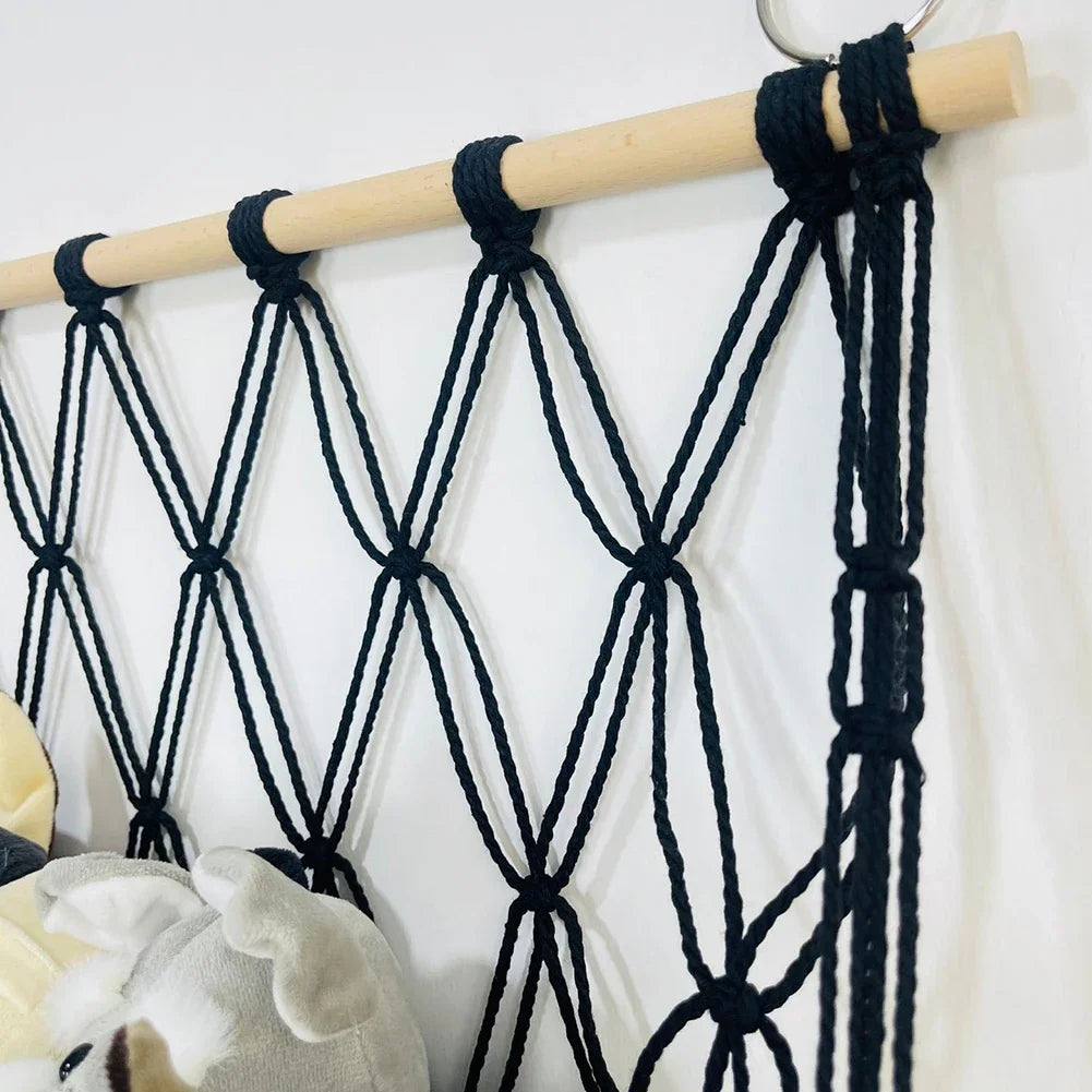 Stuffed Animal Storage Hammock Stuffed Animal Net With Hanging Hooks Hanging Toy Organizer For Children's Room Nursery