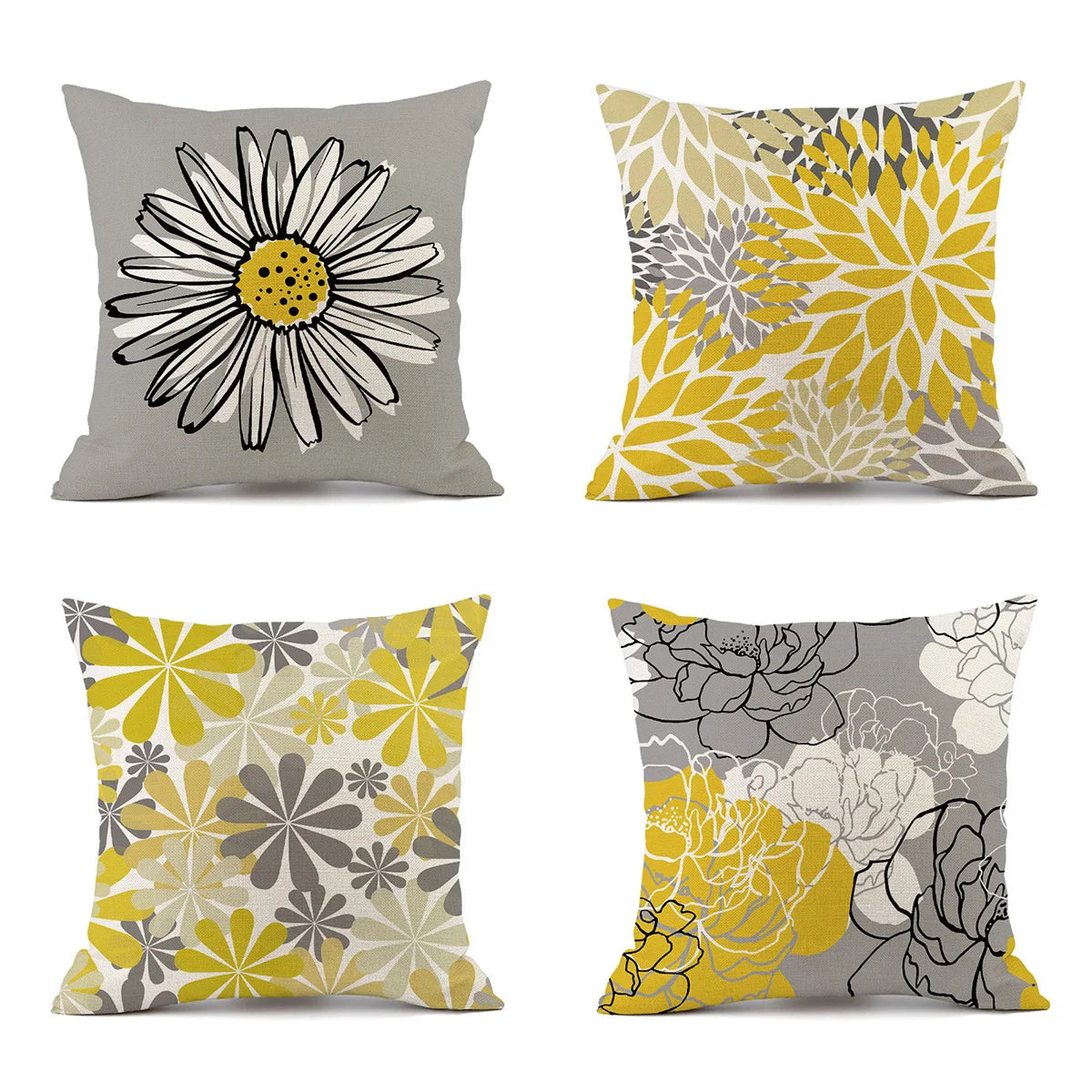 Funda de cojín impermeable para exteriores 45x45 Funda de almohada floral Cojines decorativos para sofá Fundas de almohada