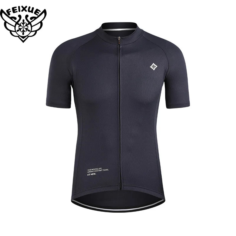 Maillot de Ciclismo para Hombre Transpirable Ropa de Bicicleta Sólido con Bolsillos Camiseta Superior de Ciclismo para Hombres Ropa de Ciclismo de Montaña