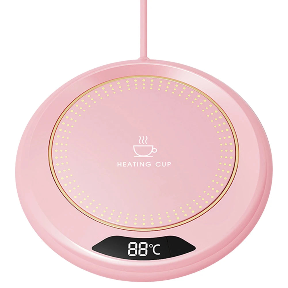 Calentador de tazas USB, posavasos calefactor para tazas de café, 3 ajustes de temperatura, placa térmica termostática, almohadilla térmica para leche, té, agua, calentador de tazas