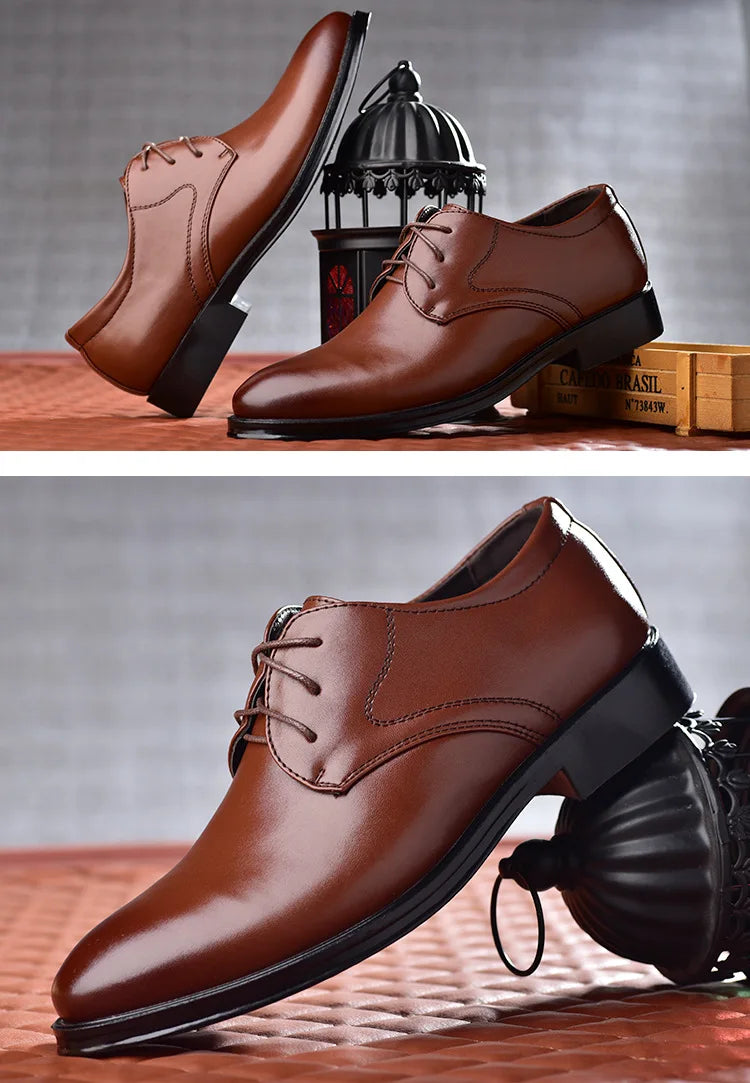 Zapatos de hombre Zapatos de vestir de cuero negro para hombre Oxfords Zapatos de hombre para bodas, fiestas, oficina y negocios