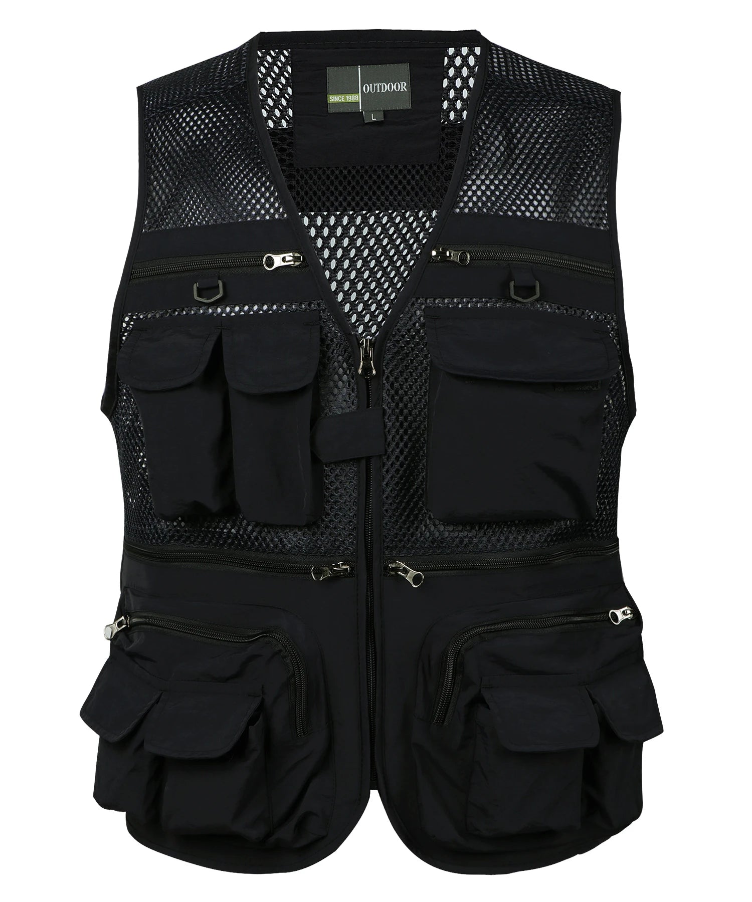 Men's Vest Tactical Webbed Gear Coat Summer Photographer Waistcoat Tool Many Pocket Mesh Work Sleeveless Jacket Male
