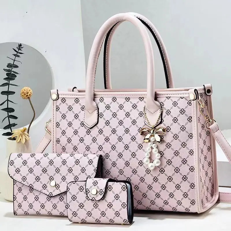 3-Piece Luxury Beaded Handbag Set