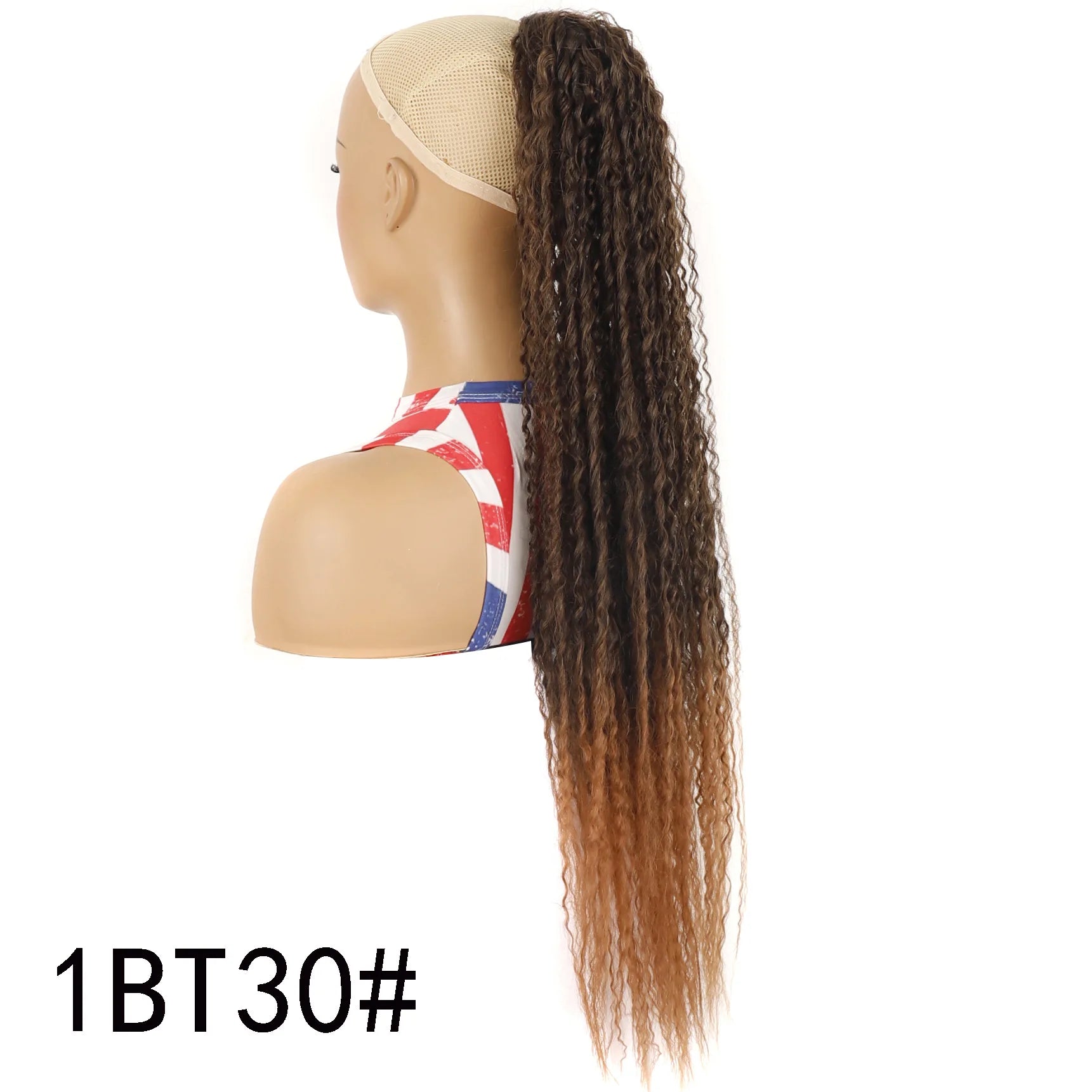 Long Afro Kinky Curly Drawstring Ponytail, Heat-resistant Synthetic Hair, Voluminous Style for Parties & Photoshoots