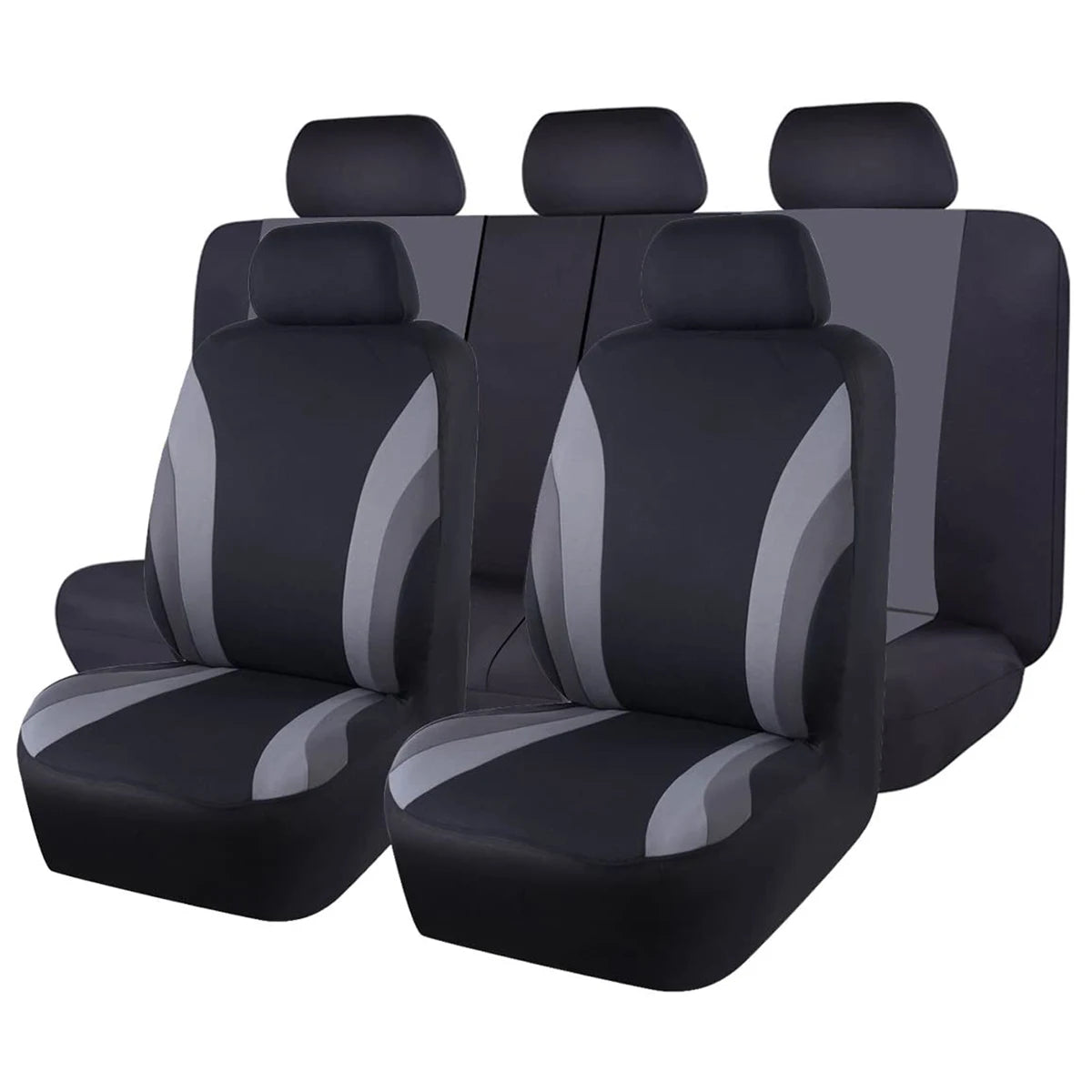 Sports Style Full Set Polyester Fabric Car Seat Covers Car Seat Protector Universal Fit Most Cars SUVs