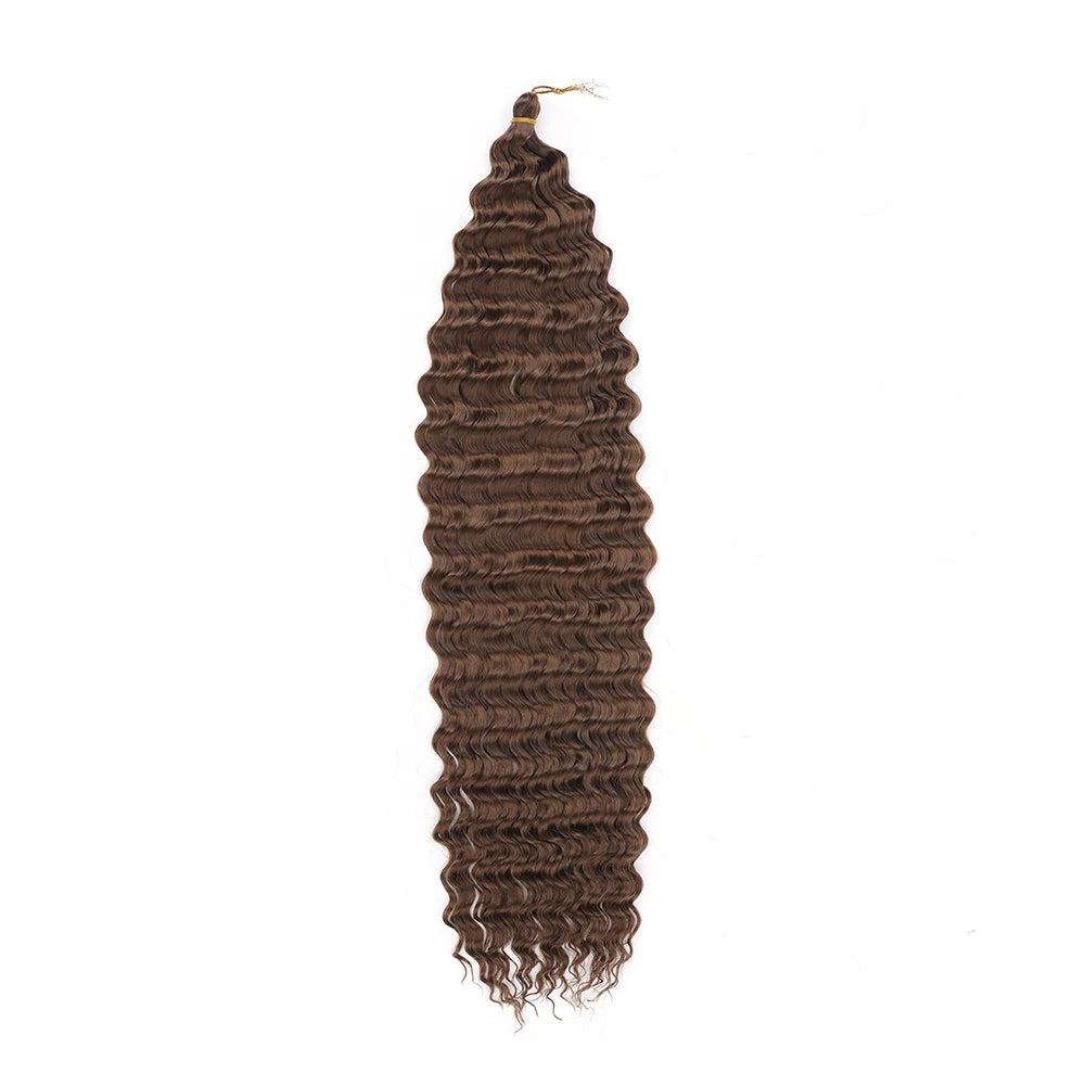 Ocean Wave Crochet Hair Long Deep Wave Curly 22 inch Braiding Hair Soft Synthetic Curly Crochet Hair For Women