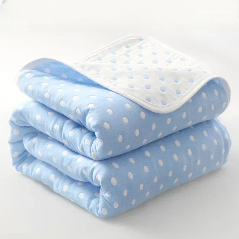 High Quality Cotton Sheet Six Layer Gauze Towel Quilt Summer Cool Blanket Children's Baby Blanket Adult Blanket Bedding