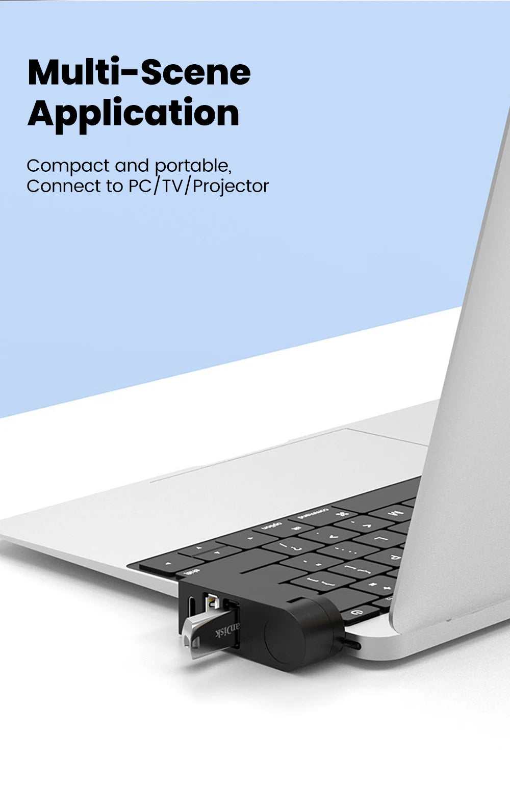 3 in 1 USB HUB 270° Rotatable Multi-ports USB 2.0 Hub Laptop Office Multi Function Reading U Disk Adapter Type C High Speed HUB