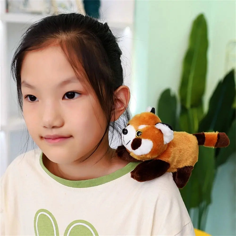Stuffed Animals Magnetic Shoulder Plush Raccoon Clip on Shoulder Plush Doll Cute Vivid Decorative Animal Plush Toy Kids Gift