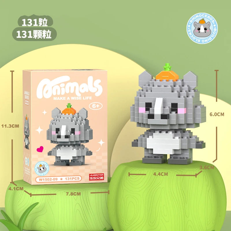 Bloques de Construcción de Micro Partículas de Animales para Adultos Juguete para Niños de 6 a 12 Años Regalo de Cumpleaños para Niño Perro Gato Mini Ladrillos Juguetes para Niñas