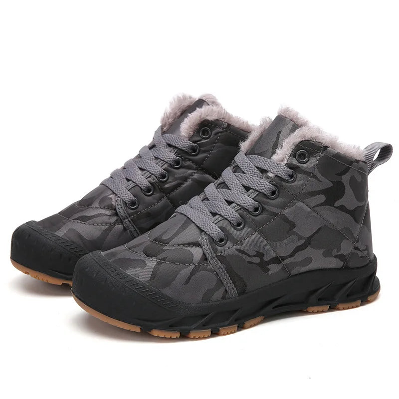 Waterproof Winter Children Snow Boots Warm Outdoor Shoes Boy Girl Short Boots Fashion Comfortable Non-Slip Sneakers Kids Boots