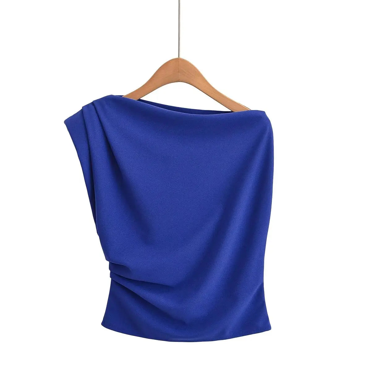 Women's Tops T-shirt Summer New Chic Slim Ruched Fashion Joker Summer T-shirt Tops Women's Street Fashion Youth Travel Tops