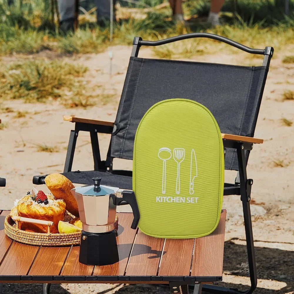 Bærbar utendørs camping kjøkkenutstyr oppbevaringspose piknikutstyr villmarksoverlevelsesutstyr slitesterkt husholdningsartikler isbøtte