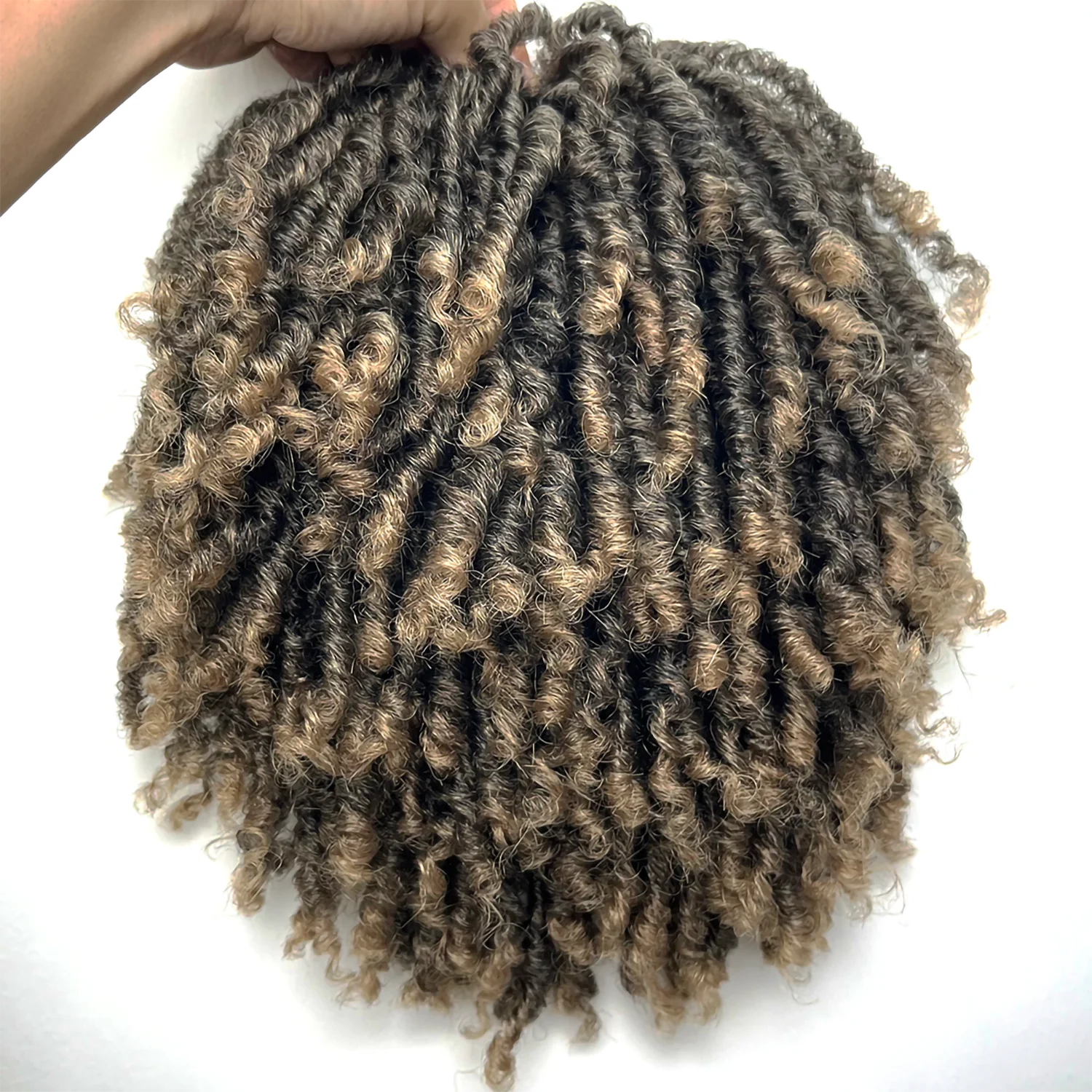 Synthetic Dreadlock Braided Half Wig Black Brown Blonde Gray Soft Faux Locs Cosplay Party Daily Wear Wigs for Women Men