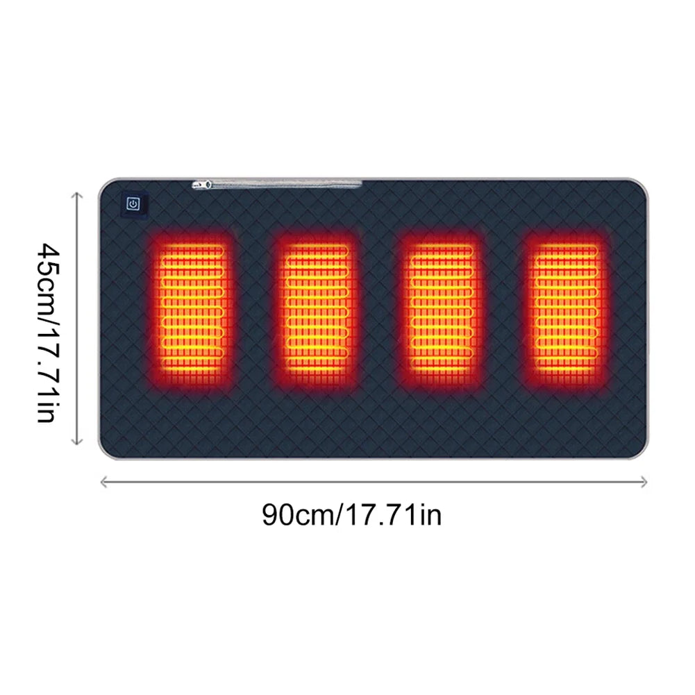 Silla de camping con 4 zonas de calor, alfombrilla térmica USB/tipo C recargable, 3 velocidades ajustables, control de temperatura inteligente, almohadillas térmicas de invierno