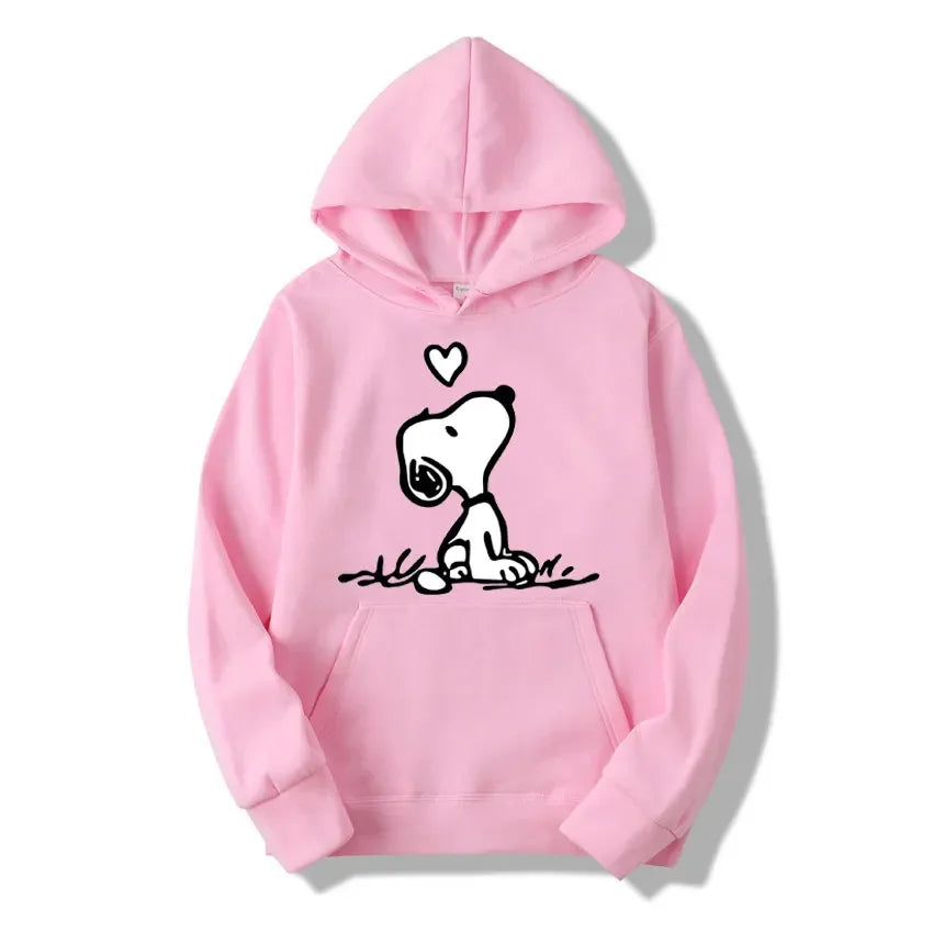 American Cartoon Comics Snoopy Hoodie Women Man Pullover Tops Spring Autumn Men New Casual Couple Sweatshirt Clothing