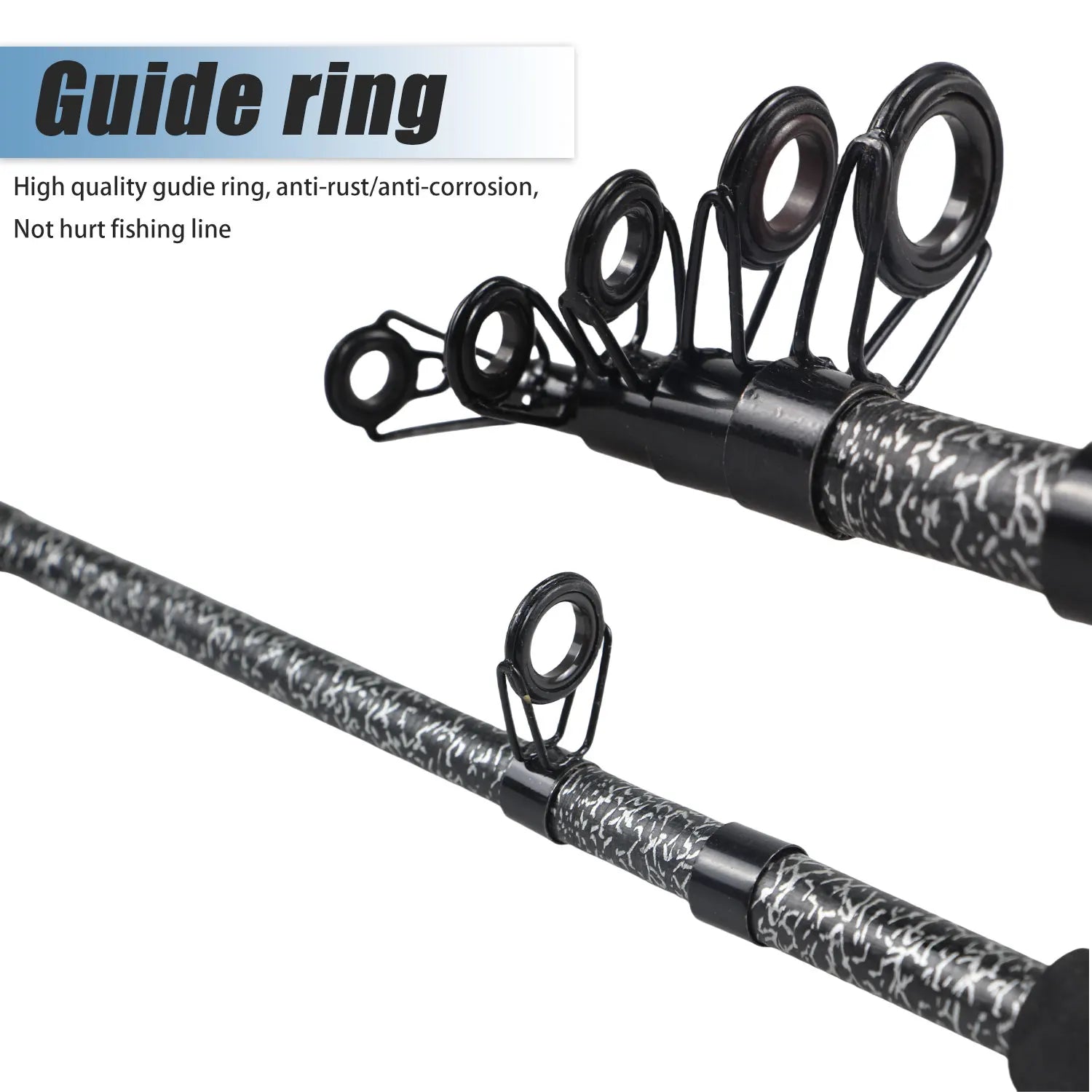 Spinning Fishing Kit- Telescopic Fishing Rod and Spinning Fishing Reel Fishing Line Lure Spoon Hooks Weights with Tackle Bag