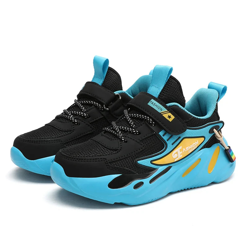 Zapatillas deportivas de malla para niños y niñas, transpirables y antideslizantes, para correr, caminar, zapatillas casuales infantiles