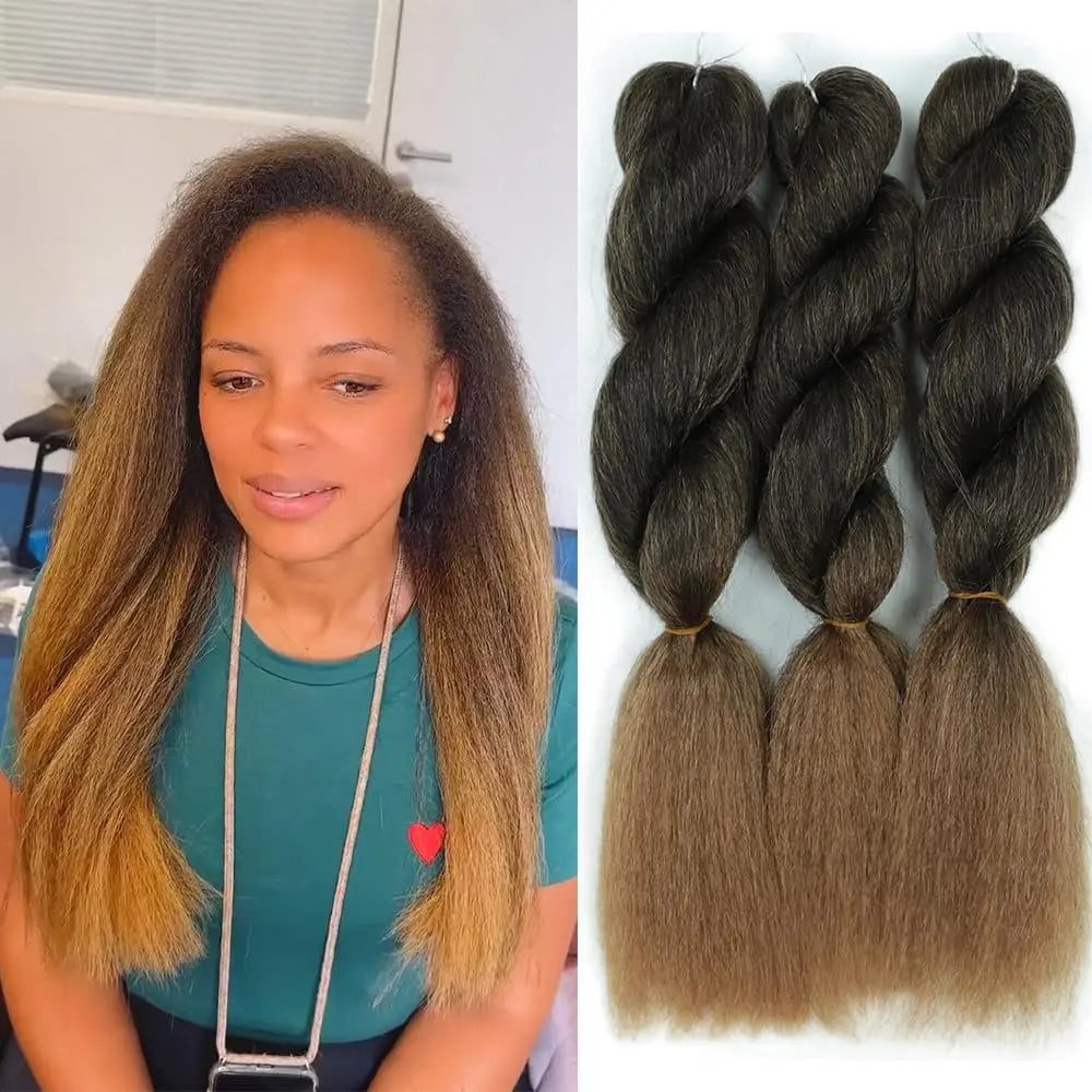 Kinky straight Vixen Crochet Bundles crochet hair 26inch 1/2/3packs Yaki Premium Synthetic Fibers for black women Hair Extension