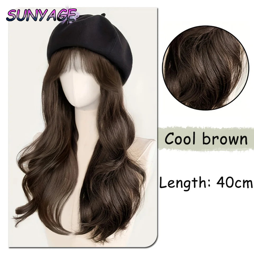 Gorro con peluca y extensión de cabello