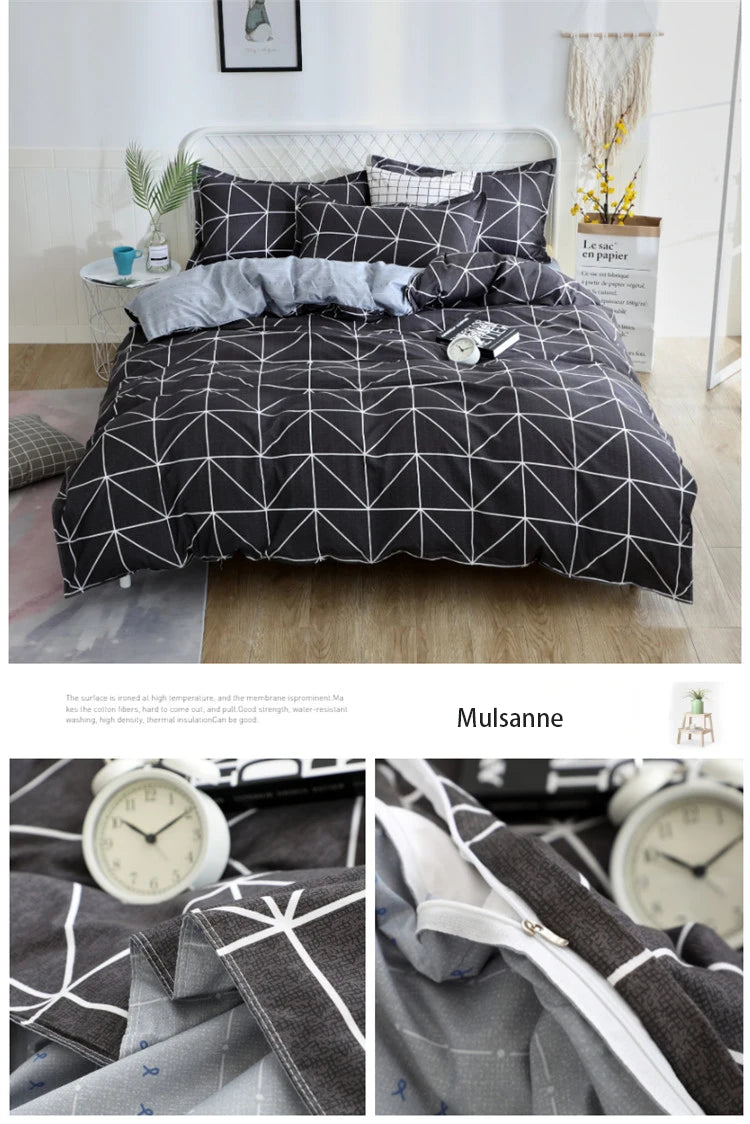 Funda nórdica de cuadros sencilla 220x240, funda de edredón nórdica para 2 personas, 1 funda de edredón para cama doble, queen y king size 135 150x200