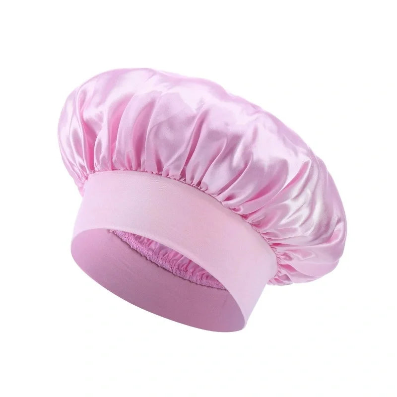 Gorro de satén de doble capa para dormir