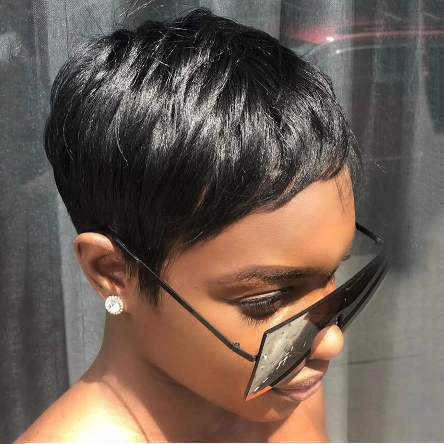 Pixie Cut Wig  for Black Women Summer Short Glueless  Synthetic Short Pixie Cut Wigs Boy